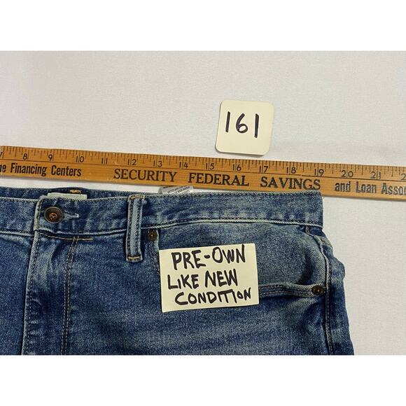 Todd Snyder Slim Fit Stretch Straight Leg Jeans Men’s 36 x 32 Light Wash Blue - Picture 3 of 10